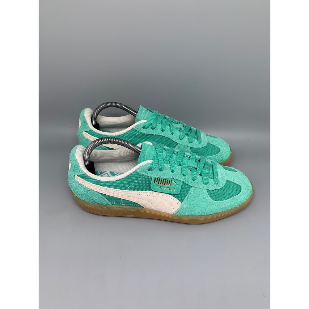 Puma Palermo Vintage Green White Gum Shoes 396841-05 Men's Sz 8.5 NWT